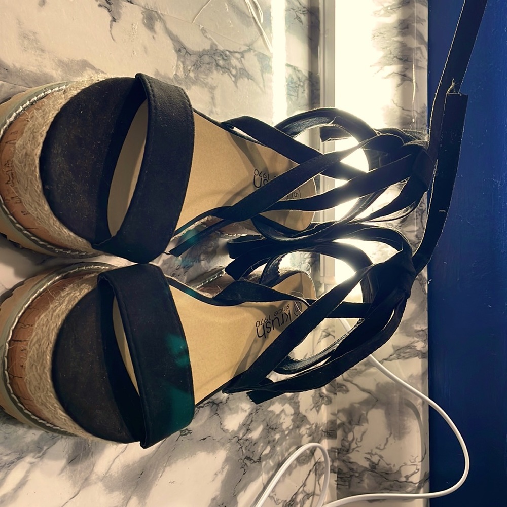 Krush lace up clogs black brown